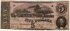 1863 Series Confederate Five Dollar Note