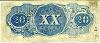 Extra Nice 1863 Issue Confederate 20 Dollar Bill