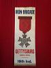 Rare, Mint-Condition Iron Brigade Reunion Ribbon - GETTYSBURG 1913