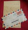 Three Page Letter w/cover from USMC 4th Tank Battalion